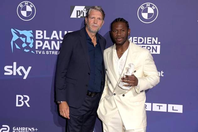 Kai Wiesinger and Akeem van Flodrop at the presentation of the Blue Panther TV Streaming Award 2023 at BMW Welt Munich, 25 10 2023 Foto:xF.xKernx xFuturexImagex panther_7697