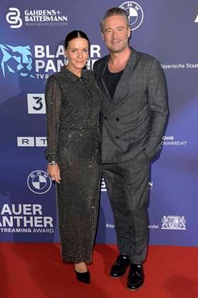 Sasha with wife Julia Röntgen at the award ceremony of the Blue Panther TV Streaming Award 2023 in the BMW World Munich, 25 10 2023 Foto:xF.xKernx xFuturexImagex panther_7769