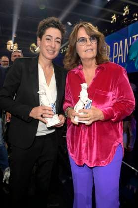 Dunja Hayali and Charlotte Link at the presentation of the Blue Panther TV Streaming Award 2023 at BMW Welt Munich, 25 10 2023 Foto:xF.xKernx xFuturexImagex panther_8052