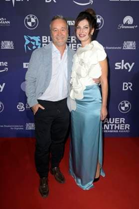 Thomas Darchinger with girlfriend Irina at the award ceremony of the Blue Panther TV Streaming Award 2023 in the BMW World Munich, 25 10 2023 Foto:xF.xKernx xFuturexImagex panther_5853