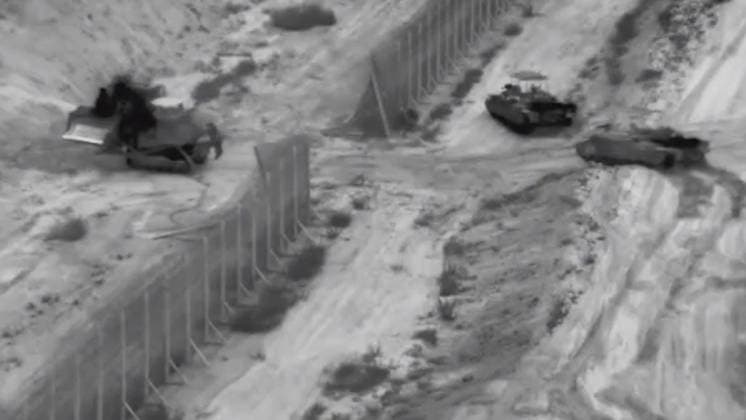 Bilder des Jahres 2023, News 10 Oktober News Themen der Woche KW43 News Bilder des Tages (231026) -- JERUSALEM, Oct. 26, 2023 -- This screenshot taken from a video released by the the Israel Defense Forces (IDF) shows Israeli forces conducting a raid in the northern Gaza Strip on Oct. 26, 2023. Israeli tanks and infantry raided the northern Gaza Strip in a predawn attack Thursday, the Israel Defense Forces (IDF) said in a statement. The military said that forces conducted a targeted raid using tanks in the northern Gaza Strip. According to the statement, the raid was part of preparations for the next stages of combat, in which Israel plans a ground offensive in Gaza. TO GO WITH Israeli tanks raid northern Gaza Strip: Army (FOCUS)MIDEAST-PALESTINIAN-ISRAELI CONFLICT-TANKS & INFANTRY-ATTACK XinxHua 