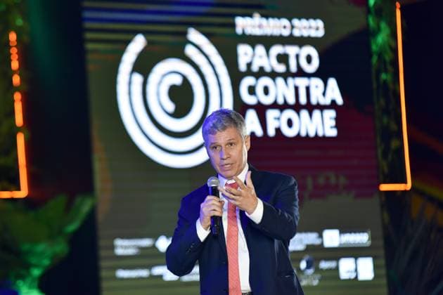 SÃO PAULO, SP - 26.10.2023: PRÊMIO PACTO CONTRA A FOME SP - Ceremony for the 2023 Pact Against Hunger Award, this Thursday, (26) at the Memorial da América Latina, SP. In the photo Paulo Teixeira, Minister of Agrarian Development and Family Farming of Brazil. x2452763x  RobertoxCasimiro