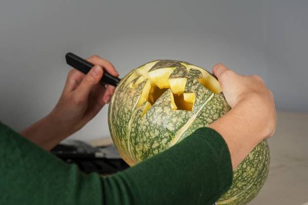 woman hands making pumpkin for halloween holidays. , 24929310.jpg, pumpkin, halloween, head, carving, making, decoration, pumpkins, fall, lantern, autumn, face, season, orange, woman, october, jack-o-lantern, celebration, traditional, home, vegetable, harvest, symbol, smile, decorative, background, jack, scary, holiday, decorating, food, carved, lifestyle, night, holidays, female, white, seasonal, funny, spooky, preparing, table, young, black, knife, closeup, yellow, people, light, fun, RECORD DATE NOT STATED