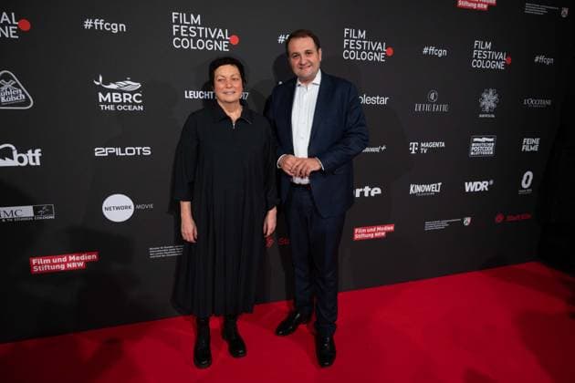 Martina RICHTER, Director of the Film Festival Cologne, Nathanael LIMINSKI, Head of the State Chancellery NRW, Red Carpet, Red Carpet Show, arrival, arrival, Film Festival Cologne awards in Cologne, 26 10 2022