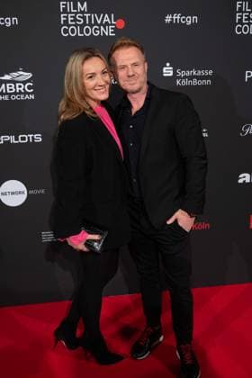 Kasem HOXHA, actor, with life companion Klejda SHANI, red carpet, red carpet show, arrival, arrival, Film Festival Cologne awards in Cologne, 26 10 2022