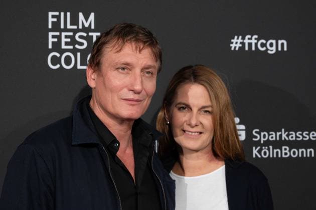 Oliver MASUCCI, actor, Tanit KOCH, journalist, red carpet, red carpet show, arrival, arrival, Film Festival Cologne awards in Cologne, 26 10 2022