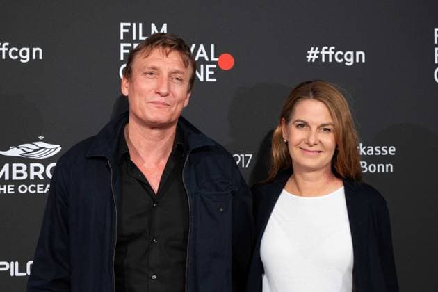 Oliver MASUCCI, actor, Tanit KOCH, journalist, red carpet, red carpet show, arrival, arrival, Film Festival Cologne awards in Cologne, 26 10 2022