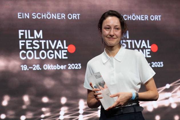 Katharina HUBER, filmmaker, director, Katharina HUBER receives the Film Award NRW, Film Festival Cologne awards in Cologne, 26 10 2022