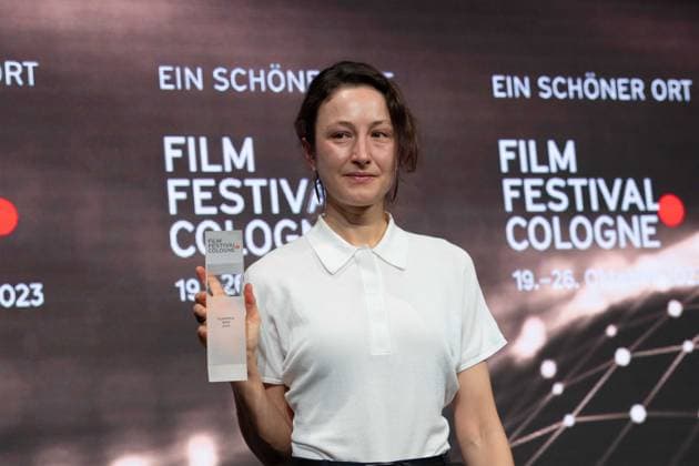 Katharina HUBER, filmmaker, director, Katharina HUBER receives the Film Award NRW, Film Festival Cologne awards in Cologne, 26 10 2022