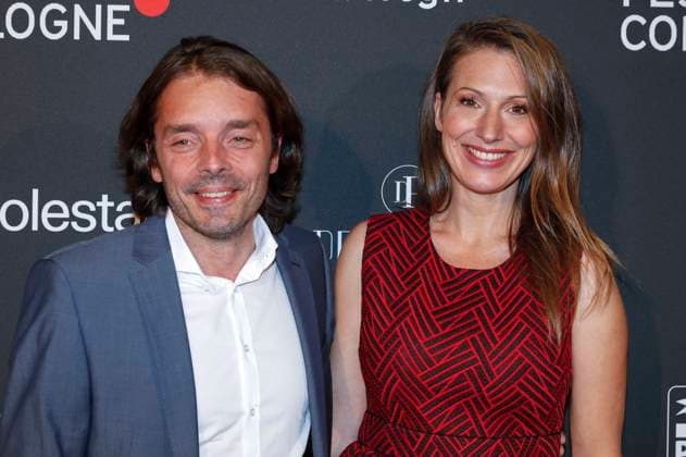 Mara Bergmann with partner Alex Hoffmann at the Cologne Awards ceremony at the 33 Film Festival Cologne 2023 at E Werk Cologne, 26 10 2023. Foto:xR.xSchmiegeltx xFuturexImagex cologne_awards_3086