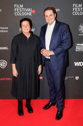 Martina Richter and Nathanael Liminski at the Cologne Awards ceremony at the 33 Film Festival Cologne 2023 at E Werk Cologne, 26 10 2023. Foto:xR.xSchmiegeltx xFuturexImagex cologne_awards_3106