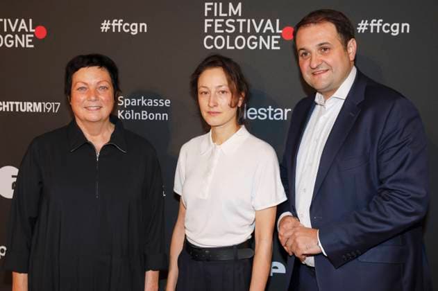 Martina Richter, Katharina Huber and Nathanael Liminski at the Cologne Awards ceremony at the 33 Film Festival Cologne 2023 at E Werk Cologne, 26 10 2023. Foto:xR.xSchmiegeltx xFuturexImagex cologne_awards_3179