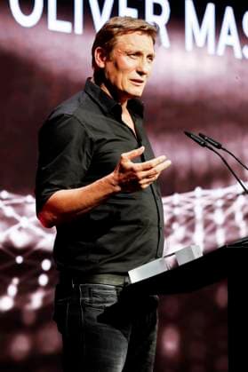 Oliver Masucci at the Cologne Awards ceremony at the 33 Film Festival Cologne 2023 at E Werk Cologne, 26 10 2023. Foto:xR.xSchmiegeltx xFuturexImagex cologne_awards_3206