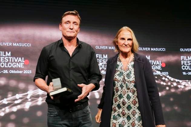 Oliver Masucci and Gabriela Sperl at the presentation of the Cologne Awards at the 33 Film Festival Cologne 2023 at E Werk Cologne, 26 10 2023 Foto:xR.xSchmiegeltx xFuturexImagex cologne_awards_3211
