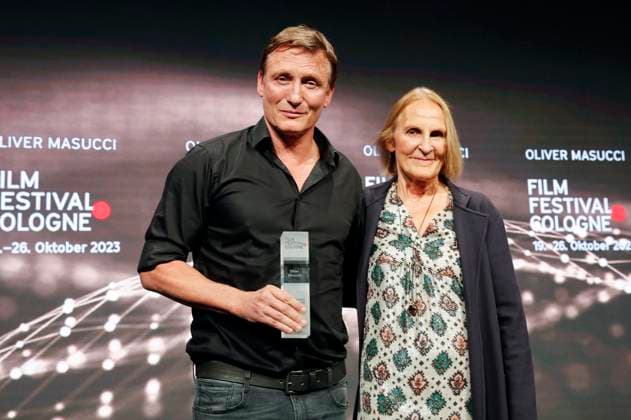 Oliver Masucci and Gabriela Sperl at the presentation of the Cologne Awards at the 33 Film Festival Cologne 2023 at E Werk Cologne, 26 10 2023 Foto:xR.xSchmiegeltx xFuturexImagex cologne_awards_3212