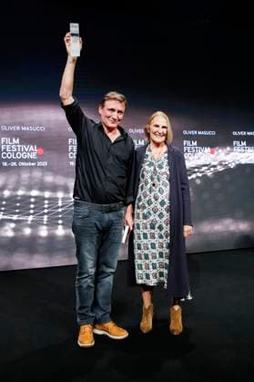 Oliver Masucci and Gabriela Sperl at the presentation of the Cologne Awards at the 33 Film Festival Cologne 2023 at E Werk Cologne, 26 10 2023 Foto:xR.xSchmiegeltx xFuturexImagex cologne_awards_3214