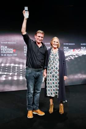 Oliver Masucci and Gabriela Sperl at the presentation of the Cologne Awards at the 33 Film Festival Cologne 2023 at E Werk Cologne, 26 10 2023 Foto:xR.xSchmiegeltx xFuturexImagex cologne_awards_3215