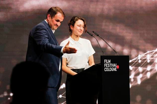 Nathanael Liminski and Katharina Huber at the Cologne Awards ceremony at the 33 Film Festival Cologne 2023 at E Werk Cologne, 26 10 2023. Foto:xR.xSchmiegeltx xFuturexImagex cologne_awards_3218