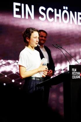 Katharina Huber at the Cologne Awards ceremony at the 33 Film Festival Cologne 2023 at E Werk Cologne, 26 10 2023. Foto:xR.xSchmiegeltx xFuturexImagex cologne_awards_3219