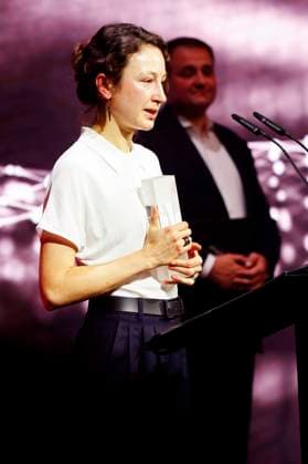 Katharina Huber at the Cologne Awards ceremony at the 33 Film Festival Cologne 2023 at E Werk Cologne, 26 10 2023. Foto:xR.xSchmiegeltx xFuturexImagex cologne_awards_3220