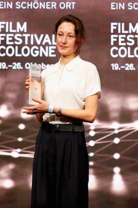 Katharina Huber at the Cologne Awards ceremony at the 33 Film Festival Cologne 2023 at E Werk Cologne, 26 10 2023. Foto:xR.xSchmiegeltx xFuturexImagex cologne_awards_3223