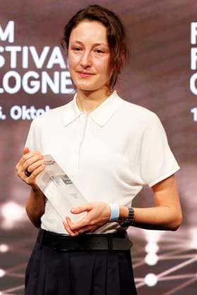 Katharina Huber at the Cologne Awards ceremony at the 33 Film Festival Cologne 2023 at E Werk Cologne, 26 10 2023. Foto:xR.xSchmiegeltx xFuturexImagex cologne_awards_3225