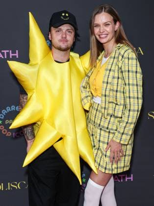 Darren Dzienciol Pop Icons Halloween Party - LA American singer Alexander DeLeon (Bohnes) and wife Danish model Josephine Skriver arrive at Darren Dzienciol s Pop Icons Halloween Party 2023 Presented By Solisca Tequila and PATH Water held at a Private Residence on October 27, 2023 in Beverly Hills, Los Angeles, CA, USA. Photo by Xavier Collin Image Press Agency ABACAPRESS.COM Los Angeles CA United States  Copyright: xCollinxXavier ImagexPressxAgencyxABACAx 873656_011 CollinxXavier ImagexPressxAgencyxABACAx 873656_011