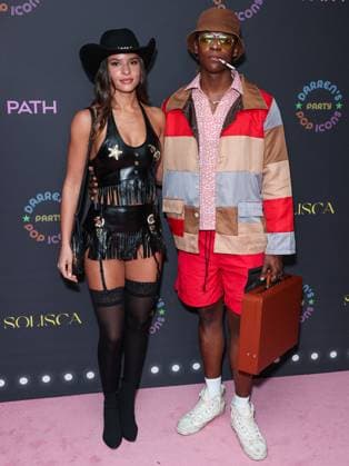 Darren Dzienciol Pop Icons Halloween Party - LA Angelica Streetman and boyfriend Myles B. O Neal arrive at Darren Dzienciol s Pop Icons Halloween Party 2023 Presented By Solisca Tequila and PATH Water held at a Private Residence on October 27, 2023 in Beverly Hills, Los Angeles, CA, USA. Photo by Xavier Collin Image Press Agency ABACAPRESS.COM Los Angeles CA United States  Copyright: xCollinxXavier ImagexPressxAgencyxABACAx 873656_036 CollinxXavier ImagexPressxAgencyxABACAx 873656_036