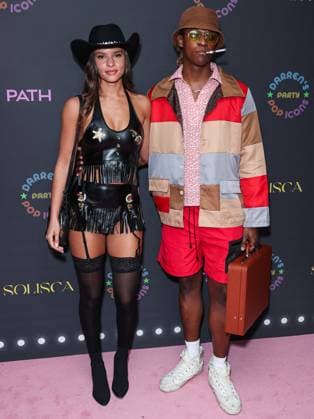 Darren Dzienciol Pop Icons Halloween Party - LA Angelica Streetman and boyfriend Myles B. O Neal arrive at Darren Dzienciol s Pop Icons Halloween Party 2023 Presented By Solisca Tequila and PATH Water held at a Private Residence on October 27, 2023 in Beverly Hills, Los Angeles, CA, USA. Photo by Xavier Collin Image Press Agency ABACAPRESS.COM Los Angeles CA United States  Copyright: xCollinxXavier ImagexPressxAgencyxABACAx 873656_038 CollinxXavier ImagexPressxAgencyxABACAx 873656_038