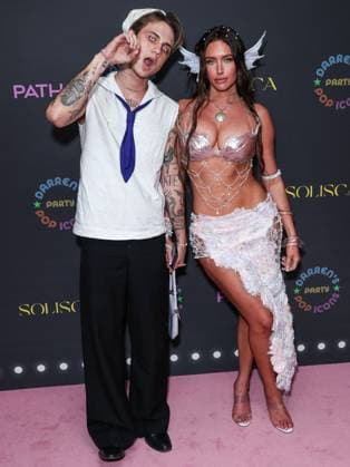 Darren Dzienciol Pop Icons Halloween Party - LA Jaden Hossler and girlfriend Anastasia Karanikolaou (Stassie) arrive at Darren Dzienciol s Pop Icons Halloween Party 2023 Presented By Solisca Tequila and PATH Water held at a Private Residence on October 27, 2023 in Beverly Hills, Los Angeles, CA, USA. Photo by Xavier Collin Image Press Agency ABACAPRESS.COM Los Angeles CA United States  Copyright: xCollinxXavier ImagexPressxAgencyxABACAx 873656_077 CollinxXavier ImagexPressxAgencyxABACAx 873656_077