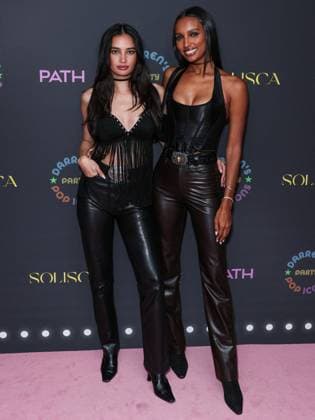 Darren Dzienciol Pop Icons Halloween Party - LA Kelsey Merritt and Jasmine Tookes arrive at Darren Dzienciol s Pop Icons Halloween Party 2023 Presented By Solisca Tequila and PATH Water held at a Private Residence on October 27, 2023 in Beverly Hills, Los Angeles, CA, USA. Photo by Xavier Collin Image Press Agency ABACAPRESS.COM Los Angeles CA United States  Copyright: xCollinxXavier ImagexPressxAgencyxABACAx 873656_135 CollinxXavier ImagexPressxAgencyxABACAx 873656_135