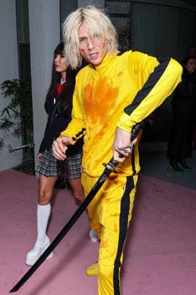 Darren Dzienciol Pop Icons Halloween Party - LA American actress Megan Fox and boyfriend American rapper and singer-songwriter Machine Gun Kelly (Colson Baker) arrive at Darren Dzienciol s Pop Icons Halloween Party 2023 Presented By Solisca Tequila and PATH Water held at a Private Residence on October 27, 2023 in Beverly Hills, Los Angeles, CA, USA. Photo by Xavier Collin Image Press Agency ABACAPRESS.COM Los Angeles CA United States  Copyright: xCollinxXavier ImagexPressxAgencyxABACAx 873656_191 CollinxXavier ImagexPressxAgencyxABACAx 873656_191