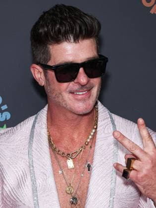 Darren Dzienciol Pop Icons Halloween Party - LA American singer, songwriter and record producer Robin Thicke arrives at Darren Dzienciol s Pop Icons Halloween Party 2023 Presented By Solisca Tequila and PATH Water held at a Private Residence on October 27, 2023 in Beverly Hills, Los Angeles, CA, USA. Photo by Xavier Collin Image Press Agency ABACAPRESS.COM Los Angeles CA United States  Copyright: xCollinxXavier ImagexPressxAgencyxABACAx 873656_201 CollinxXavier ImagexPressxAgencyxABACAx 873656_201
