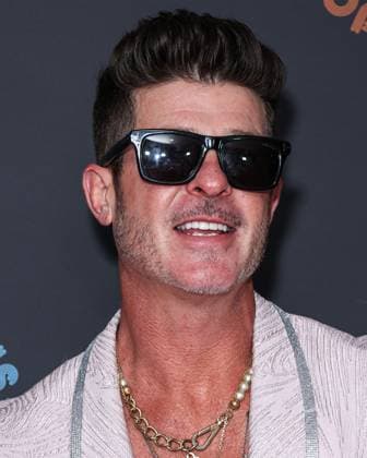 Darren Dzienciol Pop Icons Halloween Party - LA American singer, songwriter and record producer Robin Thicke arrives at Darren Dzienciol s Pop Icons Halloween Party 2023 Presented By Solisca Tequila and PATH Water held at a Private Residence on October 27, 2023 in Beverly Hills, Los Angeles, CA, USA. Photo by Xavier Collin Image Press Agency ABACAPRESS.COM Los Angeles CA United States  Copyright: xCollinxXavier ImagexPressxAgencyxABACAx 873656_204 CollinxXavier ImagexPressxAgencyxABACAx 873656_204