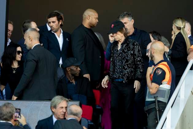 October 28, 2023, Barcelona, Spain: BARCELONA, SPAIN - OCTOBER 28: .Mick Jagger during the La Liga EA Sports match between FC Barcelona and Real Madrid at the Estadi Olimpic Lluis Companys on October 28, 2023 in Barcelona, Spain Barcelona Spain - ZUMAd159 20231028_zia_d159_005 Copyright: xGerardxFrancox