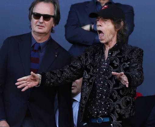 October 28, 2023, Barcelona, Spain: MICK JAGGER of the Rolling Stones on looks during the La Liga EA Sports between FC Barcelona and Real Madrid at Estadi Olimpic Lluis Companys in Barcelona. Sabadell Spain - ZUMAu50_ 20231028_zsp_u50_010 Copyright: xXavixUrgelesx