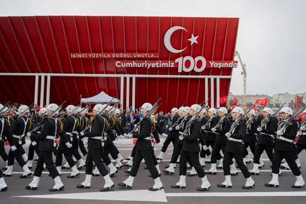 Bilder des Jahres 2023, News 10 Oktober October 29, 2023, fatih, Â°stanbul, Turkey: The Republic of Turkey is 100 years old today. Turkey celebrated its 100th anniversary with military parades and salutes. fatih Turkey - ZUMAe118 20231029_zip_e118_003 Copyright: xMertxNazimxEginx