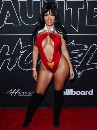 Billboard And Affinity Nightlife s Red Carpet Halloween Costume Ball - LA American model CJ Sparxx arrives at Billboard And Affinity Nightlife s Red Carpet Halloween Costume Ball 2023 held at the W Hotel Rooftop on October 31, 2023 in Hollywood, Los Angeles, California, United States. Photo by Xavier Collin Image Press Agency ABACAPRESS.COM Los Angeles California United States  Copyright: xCollinxXavier ImagexPressxAgencyxABACAx 874073_014 CollinxXavier ImagexPressxAgencyxABACAx 874073_014