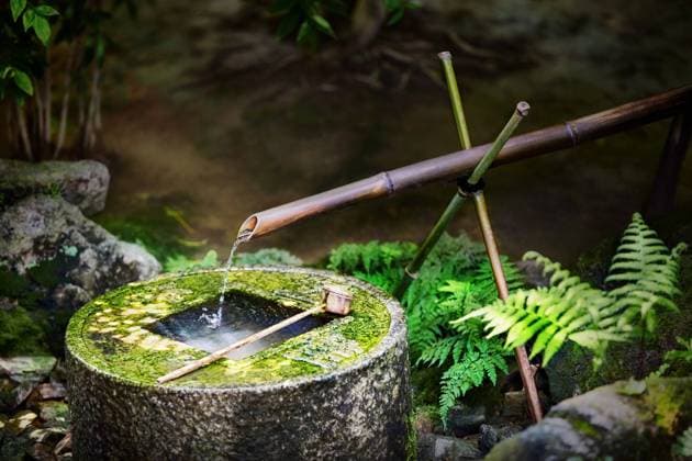 Traditional japanese bamboo fountain Ryoan-ji tsukubai at Ryoan-ji temple in Kyoto, Japan. The basin provided for ritual washing of the hands and mouth. , 22386426.jpg, bamboo, fountain, traditional, temple, characters, japan, water, japanese, culture, zen, asia, garden, green, wash, nature, peace, tradition, clean, kyoto, asian, buddhism, drip, flow, pour, shrine, travel, stone, park, design, religious, spiritual, oriental, pool, detail, stream, religion, ladle, basin, prayer, outdoor, flowing, splash, serenity, beauty, wood, purification, ritual, natural, ryoan-ji, tsukubai, RECORD DATE NOT STATED