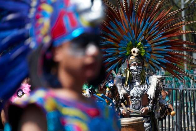 Mexiko, traditionelle Parade zum Tag der Toten 8th Edition of the Day of the Dead Mega Parade November 4, 2023, Mexico City, Mexico: Participants take part during the ˜ 8th Mega Day of the Dead Annual Parade at Reforma Avenue, on the occasion of ending the Day of the Dead celebrations. on November 4, 2023 in Mexico City, Mexico. (Photo by Carlos Tischler Eyepix Group) Copyright: xCarlosxTischler xEyepixxGroupx CT_04112023_103680