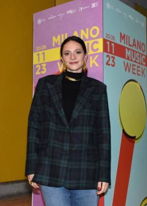 Milan,Italy MILANO MUSIC WEEK 2023 event presentation with Francesca Michielin and Nur Al Habash artistic director of MILANO MUSIC WEEK with institutions and sponsors In the photo:Francesca Michielin  Copyright: x xipa-agency.netx xNickxZonnax IPA_Agency_IPA41451497