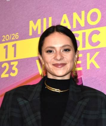Milan,Italy MILANO MUSIC WEEK 2023 event presentation with Francesca Michielin and Nur Al Habash artistic director of MILANO MUSIC WEEK with institutions and sponsors In the photo:Francesca Michielin  Copyright: x xipa-agency.netx xNickxZonnax IPA_Agency_IPA41451522