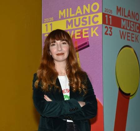 Milan,Italy MILANO MUSIC WEEK 2023 event presentation with Francesca Michielin and Nur Al Habash artistic director of MILANO MUSIC WEEK with institutions and sponsors In the photo:Nur Al Habash artistic director of MILANO MUSIC WEEK  Copyright: x xipa-agency.netx xNickxZonnax IPA_Agency_IPA41454195