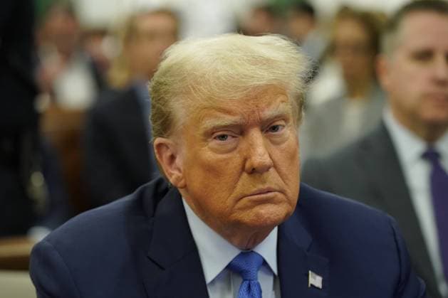 Former United States President Donald Trump waits in the courtroom on the day that he will testify in his civil fraud trial at State Supreme Court on Monday, November 6, 2023 in New York City. The case brought last September by New York Attorney General Letitia James, accuses Trump, his eldest sons and his family business of inflating Trump s net worth by more than $2 billion by overvaluing his real estate portfolio. Pool  NYX20231106930 EDUARDOxMUNOZ