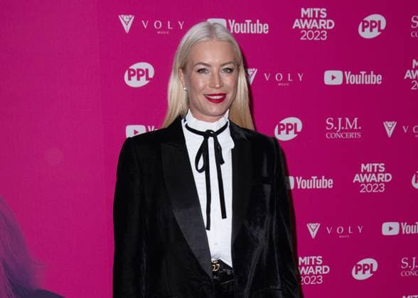 Denise Van Outen attends the Music Industry Trusts Award (MITS), at the Grosvenor House Hotel in London, England. UK. Monday 6th November 2023 - Copyright: xJWx FP_MITS_Award_004