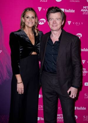 Lucy Dickins and Rick Astley attends the Music Industry Trusts Award (MITS), at the Grosvenor House Hotel in London, England. UK. Monday 6th November 2023 - Copyright: xJWx FP_MITS_Award_010