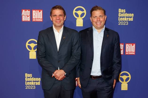 The Golden Steering Wheel 2023 Alexander Sixt, Konstantin Sixt at the award ceremony of the Golden Steering Wheel 2023 in the Axel Springer Tower on 07 11 2023 in Berlin Copyright: xEventpressxKochanx