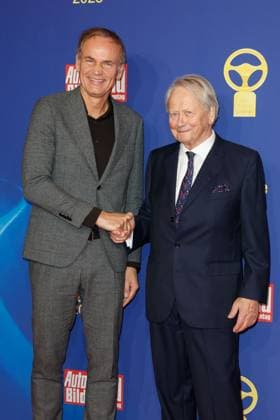 The Golden Steering Wheel 2023 Oliver Blume and Wolfgang Porsche at the Golden Steering Wheel 2023 award ceremony at the Axel Springer Tower on 07 11 2023 in Berlin Copyright: xEventpressxKochanx