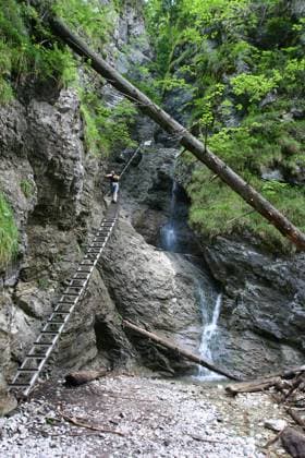 Tourist woman by the waterfall in Slovak Paradise , 316499.jpg, Slovakia, slovak, paradise, raj, tourist, waterfall, woods, mountains, trekking, hiking, activity, summer, tree, ladder, nature, stream, cascade, outdoor, national, park, river, rock, wood, tourist, woman, people, girl, RECORD DATE NOT STATED