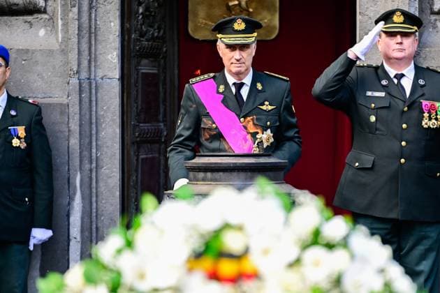 Entertainment Themen der Woche KW45 King Philippe - Filip of Belgium pictured during a World War I commemoration at the Tomb of the Unknown Soldier monument in Brussels, Saturday 11 November 2023. On 11 November 1918 the Armistice was signed, marking the end of World War I.  LAURIExDIEFFEMBACQ 79745043